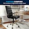 Flash Furniture Black Leather Gold Frame Mid-Back Chair GO-2286M-BK-GLD-GG - alternate 8